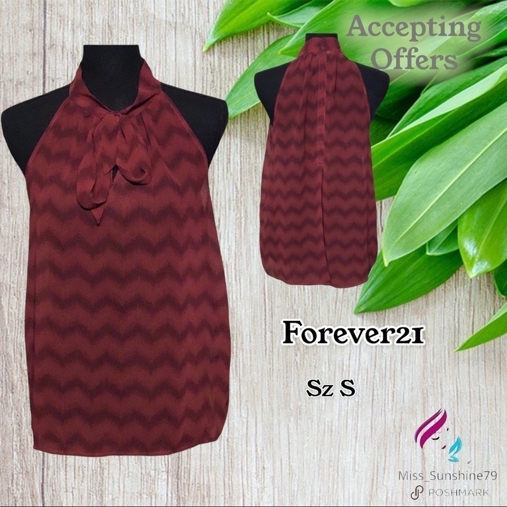 Forever 21 - Sz S - flowy chiffon top - open back